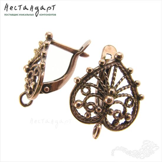 Швензы Peacock Patina Copper 17х14 мм (пара), изображение 4