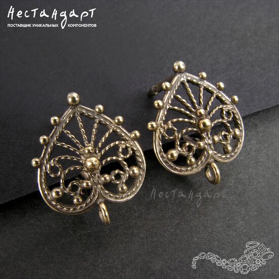 Швензы Peacock Patina Bronze 17х14 мм (пара), изображение 4