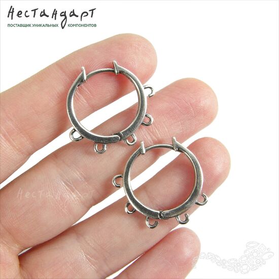 Швензы Congo 5-Loop Silver Plated 20 мм (пара), изображение 2