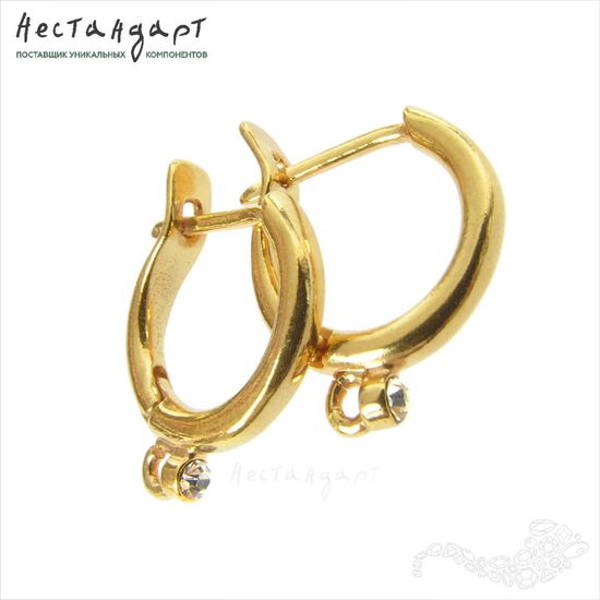 Швензы Crystal Bagel Gold Plated 18 мм (пара)