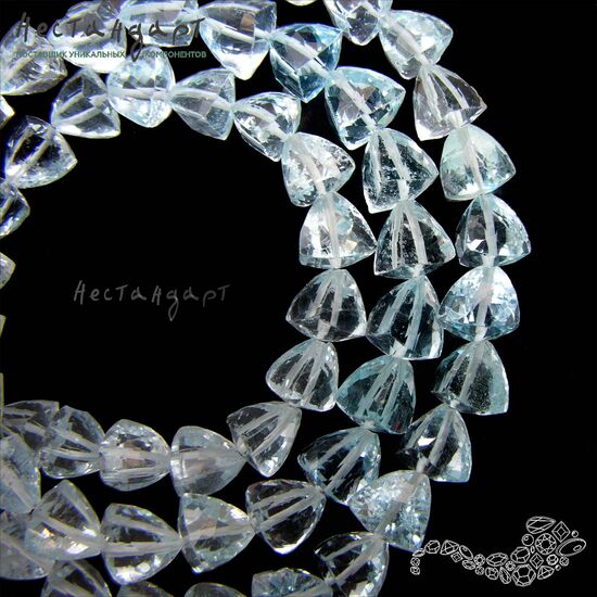 Топаз натуральный голубой Fancy Pyramid 7-8 мм