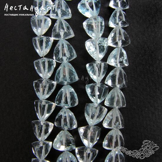 Топаз натуральный голубой Fancy Pyramid 7-8 мм, изображение 5