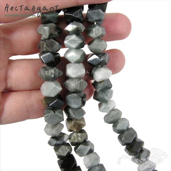 Кварцевый кошачий глаз Cubism 9х7 мм (уп.6 шт.), изображение 2