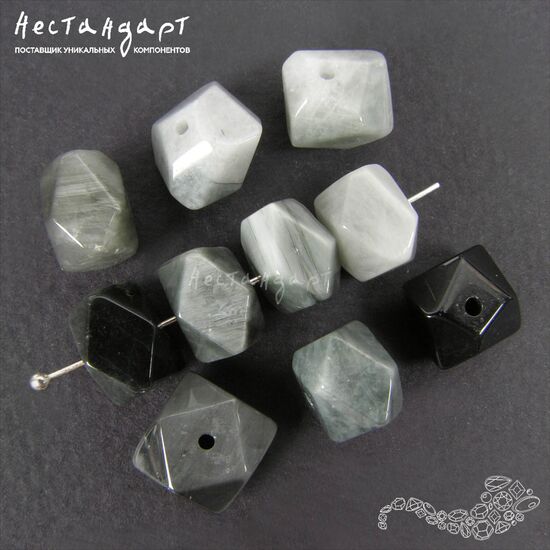 Кварцевый кошачий глаз Cubism 9х7 мм (уп.6 шт.), изображение 3