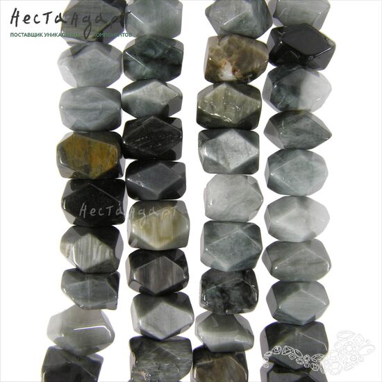 Кварцевый кошачий глаз Cubism 9х7 мм (уп.6 шт.), изображение 4