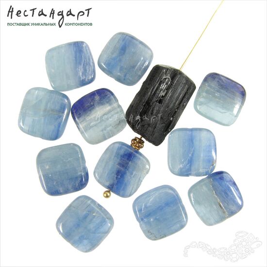 Кианит натуральный Sfaccettato 12 мм, изображение 4