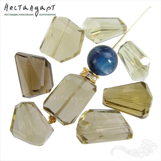 Цитрин натуральный Cut Desired с огранкой 14-17 мм