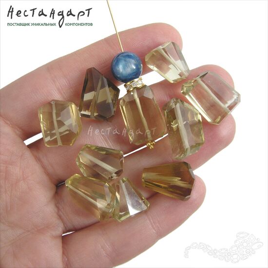 Цитрин натуральный Cut Desired с огранкой 14-17 мм, изображение 2