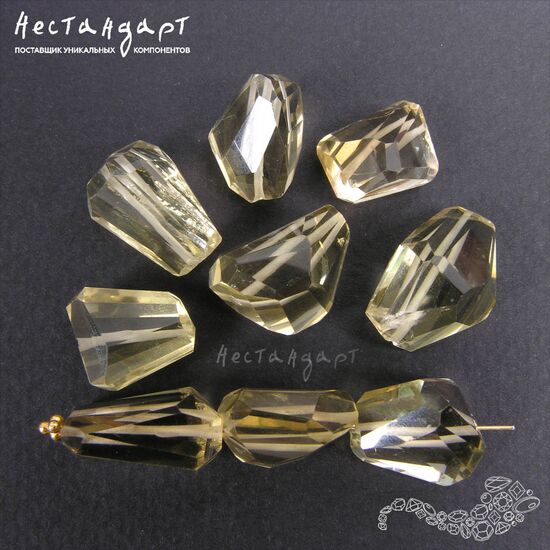 Цитрин натуральный Cut Desired с огранкой 14-17 мм, изображение 3