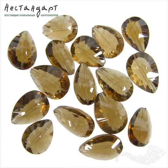Цитрин натуральный медовый с огранкой Honey Tears 14-16 мм, изображение 4