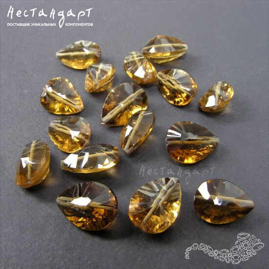 Цитрин натуральный медовый с огранкой Honey Tears 14-16 мм, изображение 6