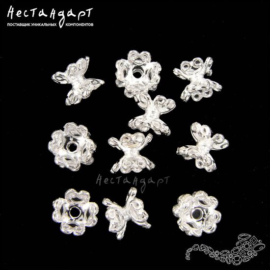 Бусина-чаша Abbraccio Sterling Silver 5х6,5 мм, изображение 3