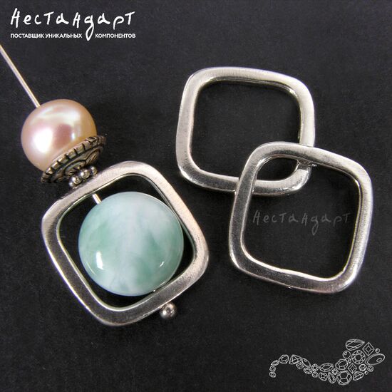 Бусина-рамка Constructivism Silver Plated 15 мм