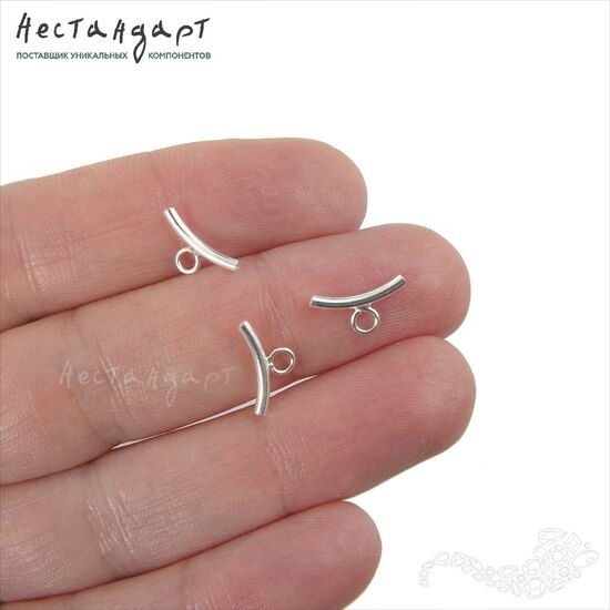 Бусина с петлей Tubulo Sterling Silver 11х1,5 мм, изображение 2