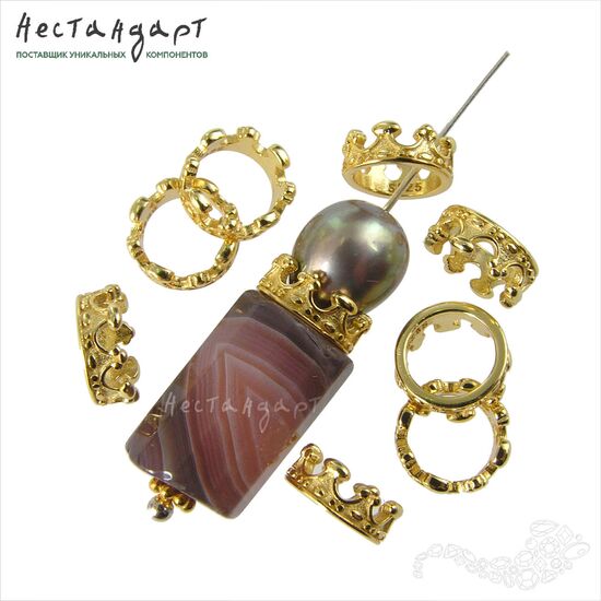 Бусина Tiara Vermeil Sterling Silver 8 мм