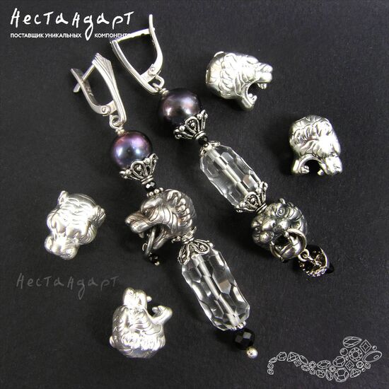 Бусина Panthera Sterling Silver 14х11 мм, изображение 2