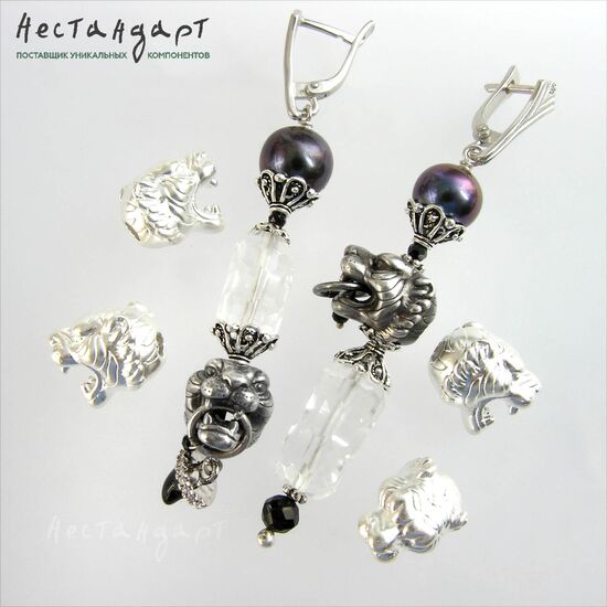 Бусина Panthera Sterling Silver 14х11 мм, изображение 4