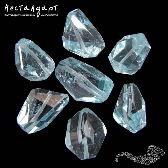 Топаз голубой натуральный Cut Desired с огранкой 10-15 мм, изображение 2