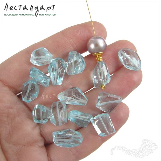 Топаз голубой натуральный Cut Desired с огранкой 10-15 мм, изображение 3