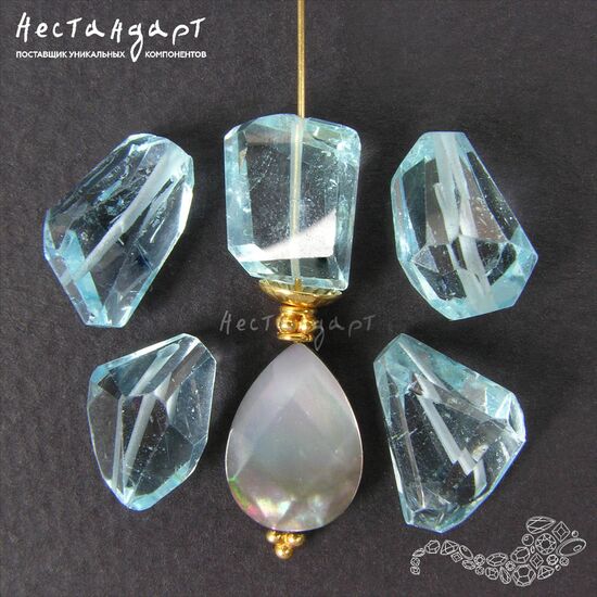 Топаз голубой натуральный Cut Desired с огранкой 10-15 мм, изображение 4