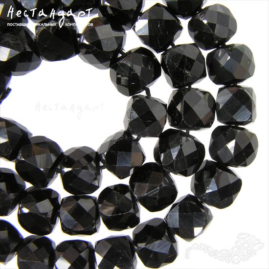 Турмалин Шерл натуральный Cube с огранкой (7-7,5 мм), Размер: 7-7,5 мм, изображение 3