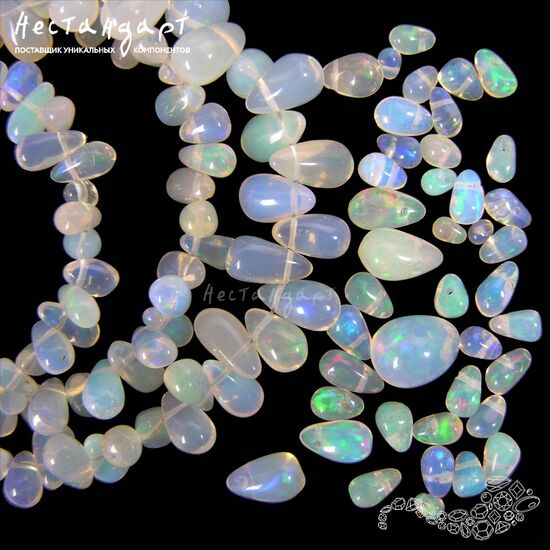 Опал натуральный эфиопский капля 4-9 мм (уп. 7 шт.), изображение 4