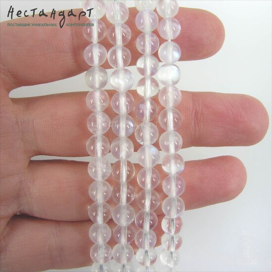 Лунный камень натуральный Adular 6 мм (уп. 6 шт.), изображение 3