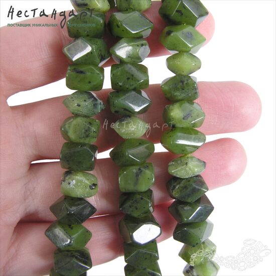 Серпентин натуральный Сubism 10х7 мм (уп. 6 шт.), изображение 2