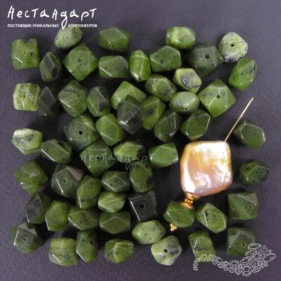 Серпентин натуральный Сubism 10х7 мм (уп. 6 шт.), изображение 3