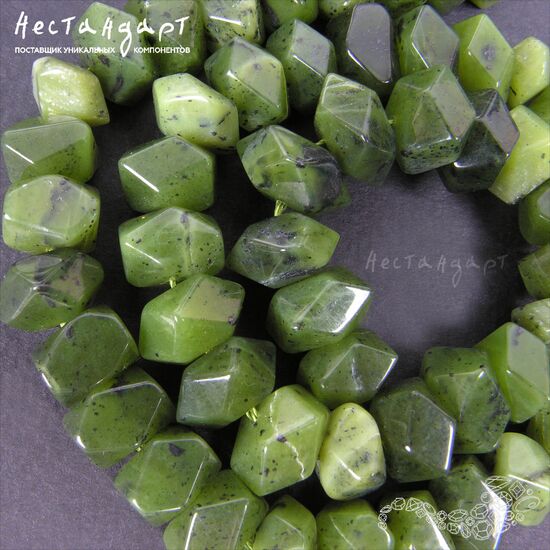 Серпентин натуральный Сubism 10х7 мм (уп. 6 шт.), изображение 5