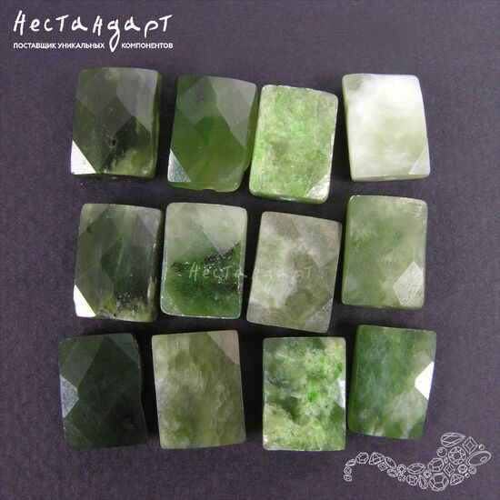 Нефрит натуральный байкальский Treasure 14х10 мм. Уценка, изображение 5