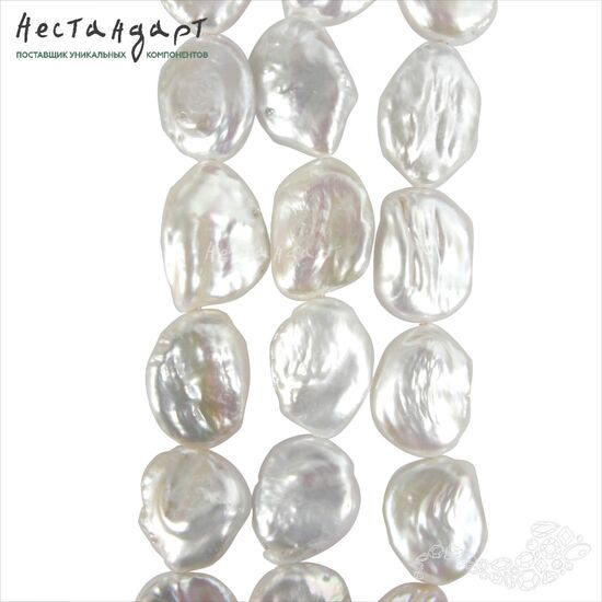 Жемчуг натуральный Baroque Coin 19-22 мм, изображение 4