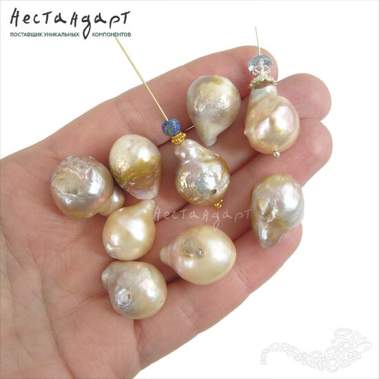 Жемчуг натуральный Roseate Baroque Drop 17-21 мм, изображение 2