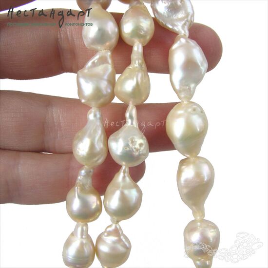 Жемчуг натуральный Goccia Barocco 14-16 мм, изображение 3