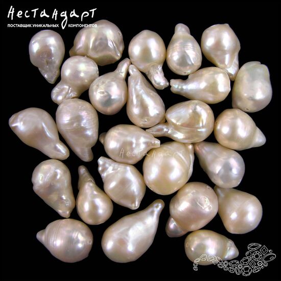 Жемчуг натуральный Goccia Barocco 14-16 мм, изображение 4