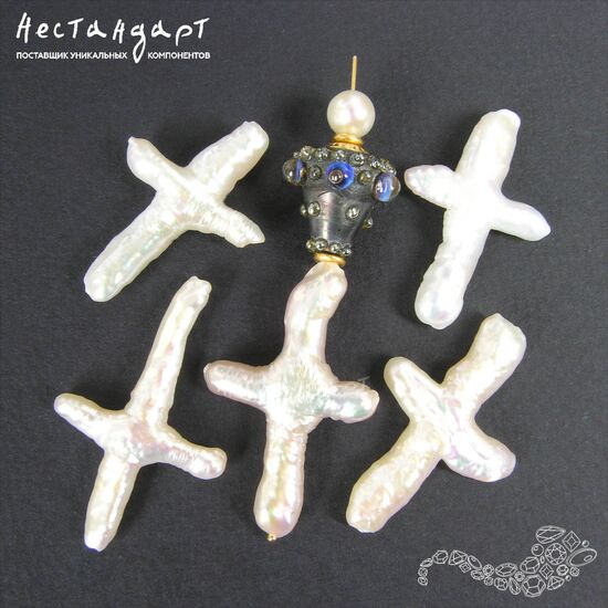 Жемчуг натуральный White Cross 30-37 мм, изображение 3