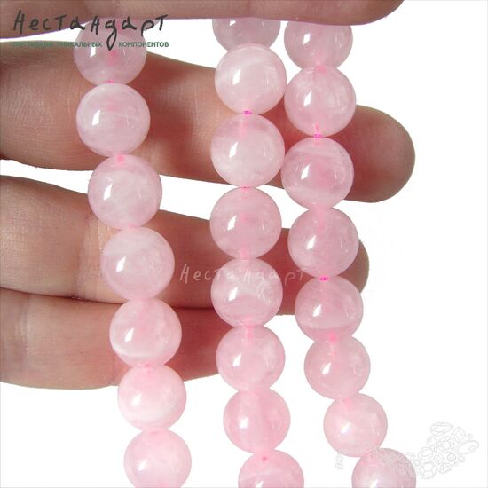 Кварц натуральный розовый 10 мм, изображение 2