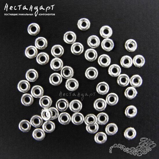 Бусина-спейсер Matte 3,8х0,9 мм (уп. 50 шт.)