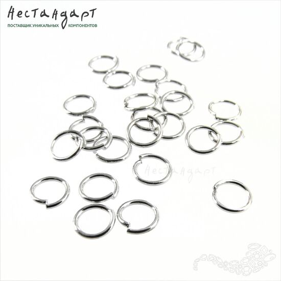 Кольцо соединительное разъемное Rhodium Plated 5х0,6 мм (уп. 20 шт.)