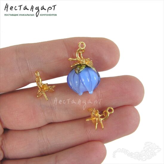 Концевик с петлей и штифтом Tropico Gold Plated 13 мм, изображение 2