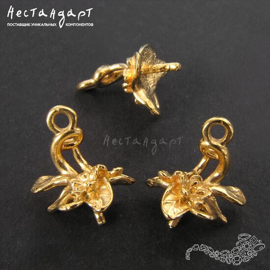 Концевик с петлей и штифтом Tropico Gold Plated 13 мм, изображение 3