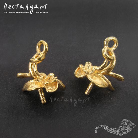 Концевик с петлей и штифтом Tropico Gold Plated 13 мм, изображение 5