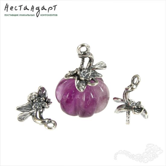 Концевик с петлей и штифтом Tropico Silver Plated 13 мм