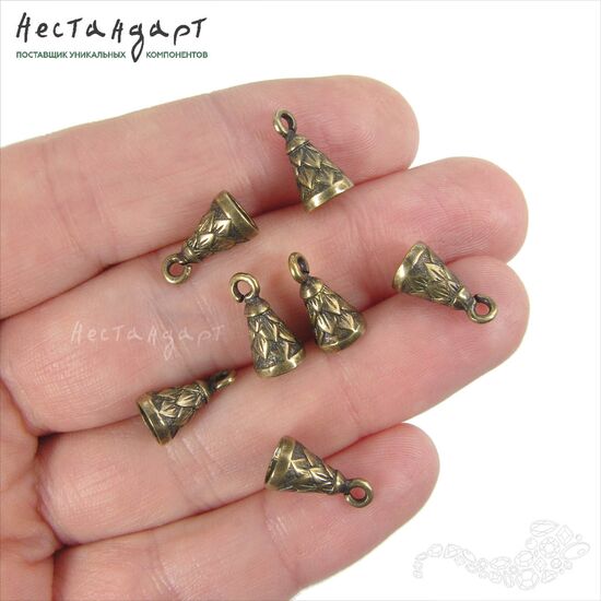 Концевик Cone Patina Bronze 12х7 мм, изображение 2