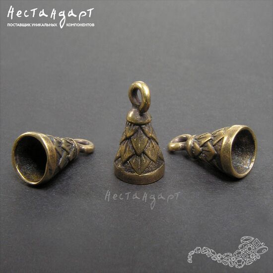 Концевик Cone Patina Bronze 12х7 мм, изображение 3