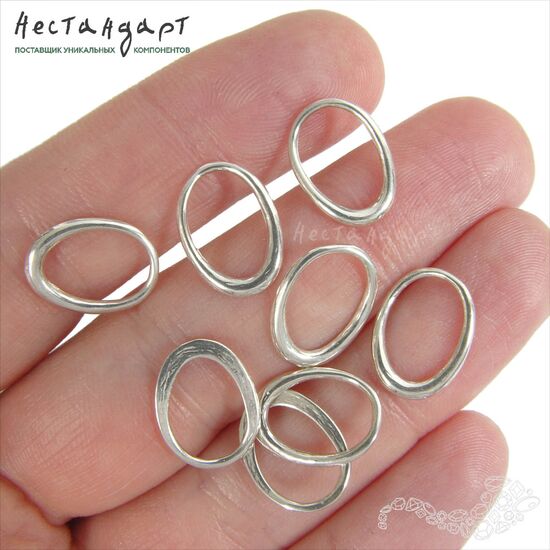 Кольцо декоративное Textured Ring Sterling Silver 13х10 мм, изображение 2