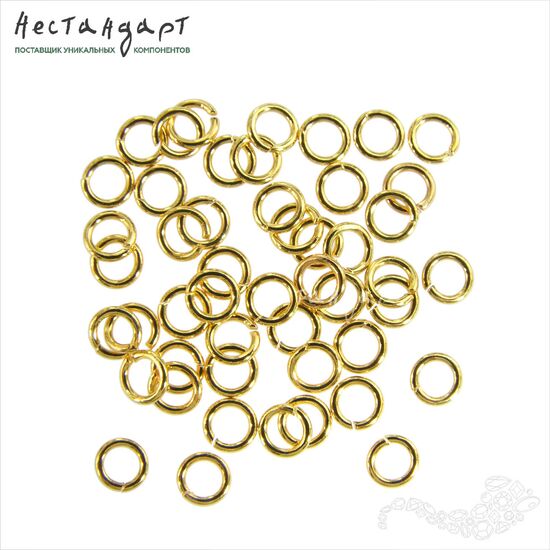 Кольцо соединительное разъемное Vermeil Sterling Silver 4x0,7 мм, изображение 2