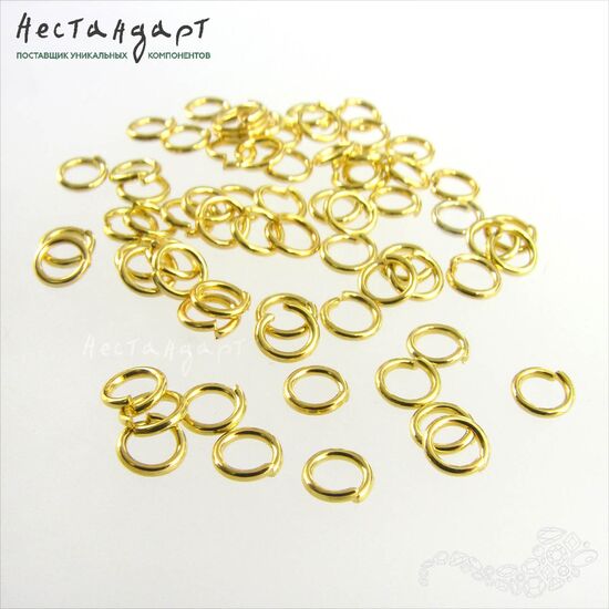 Кольцо соединительное разъемное Gold Tone 4х0,7 мм (уп. 30 шт.)