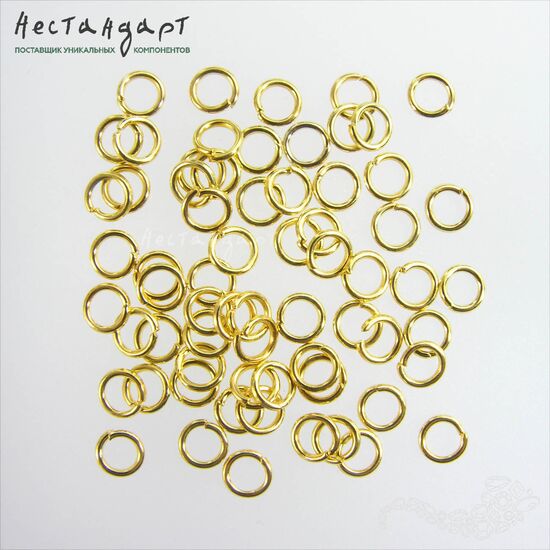 Кольцо соединительное разъемное Gold Tone 4х0,7 мм (уп. 30 шт.), изображение 2