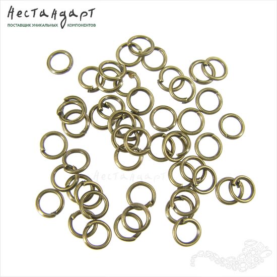 Кольцо соединительное разъемное Antique Bronze 5х0,7 мм (уп. 50 шт.)